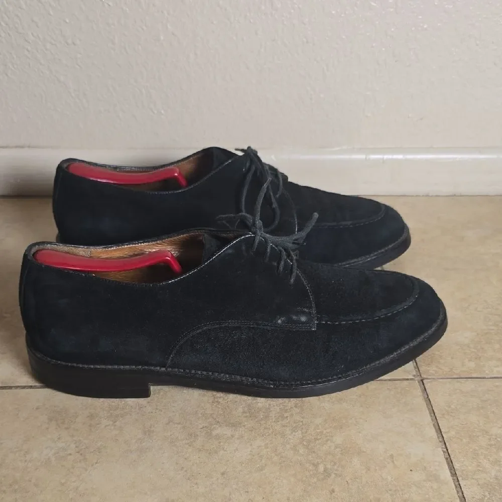 Cole Haan Black Suede Oxfords